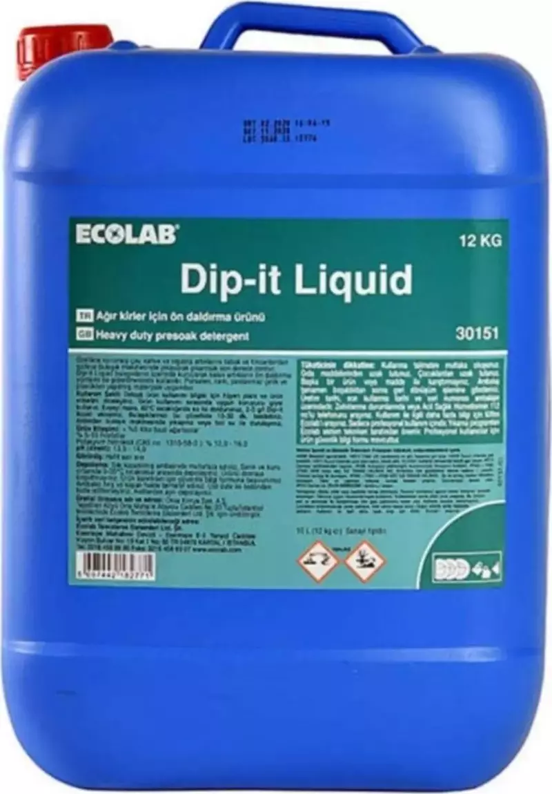 Ecolab Dip-İt Liquid Plus - Klor Bazlı Sıvı Ön Daldırma Ürünü