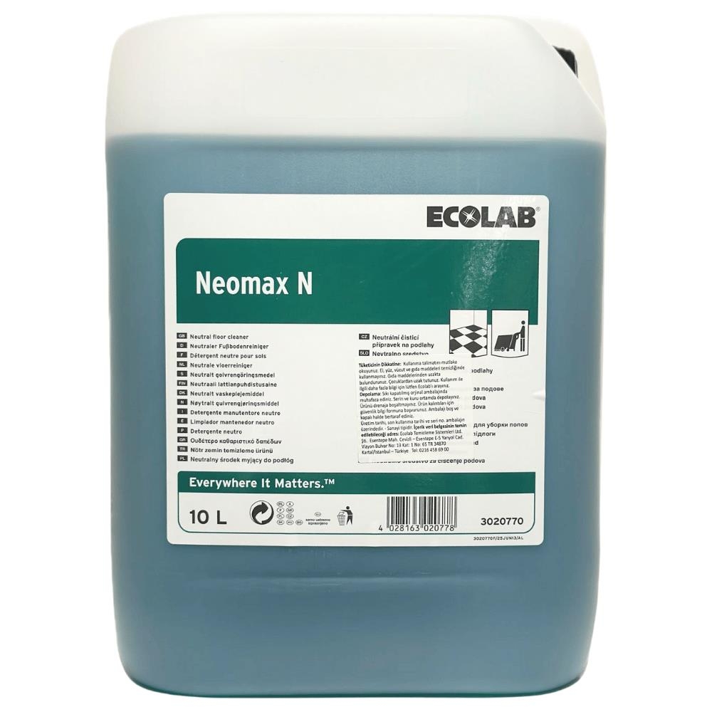 Ecolab Neomax N 10 LT - Otomatlarda Kullanıma Uygun, Cilalı ve Parlak Yüzeyler İçin Nötr Temizlik & Bakım Ürünü