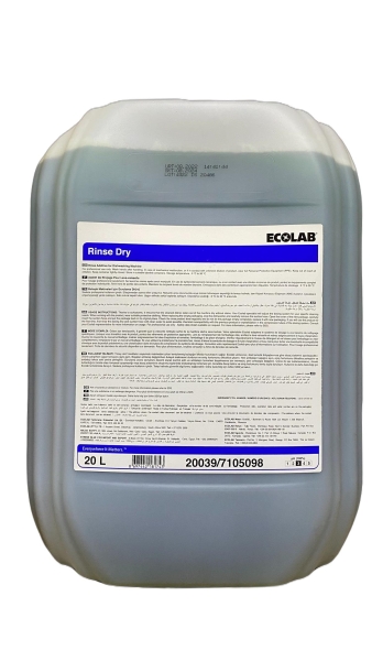 Ecolab Rinse Dry 20 L - Endüstriyel Bulaşık Makinaları İçin Durulama Ürünü