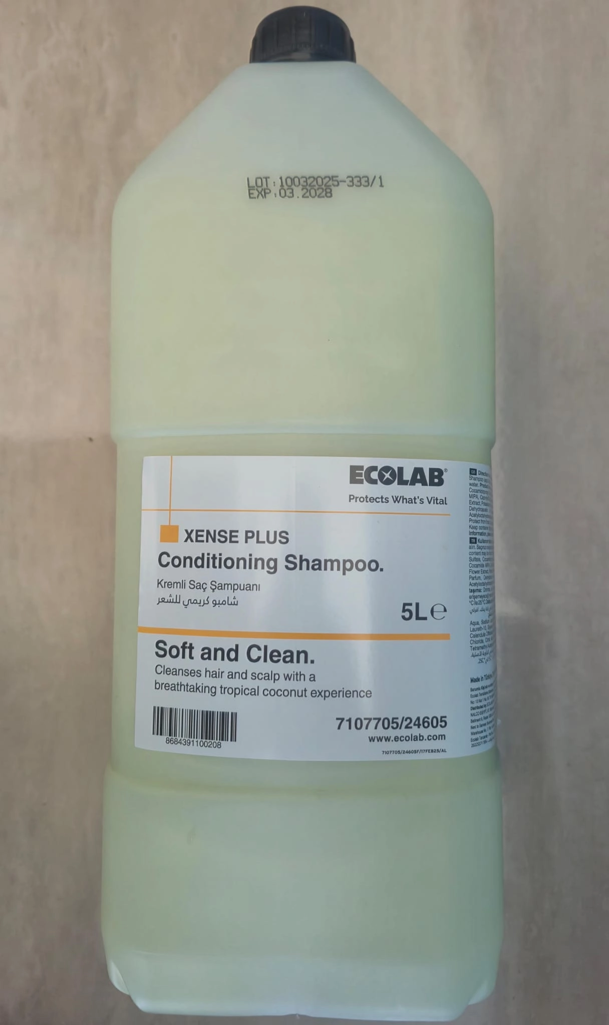 Ecolab Xense Plus Conditioning Shampoo 5 Lt - Kremli Saç Şampuanı